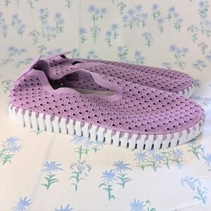 Ilse Jacobsen Tulip Sneakers 7.5 Frosting Light Purple Perforated Slip On Shoes
